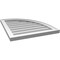 Ekena Millwork Quarter Round Top Right Surface Mount PVC Gable Vent w/ 2"W x 2"P Brickmould Sill Frame, 22"W x 26"H GVPQR22X2603SN - alternate 4